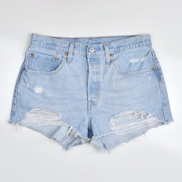 Levi's Pants - Levi's 501 Distressed Denim Jean Cut Off Shorts - 30